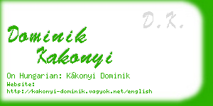 dominik kakonyi business card